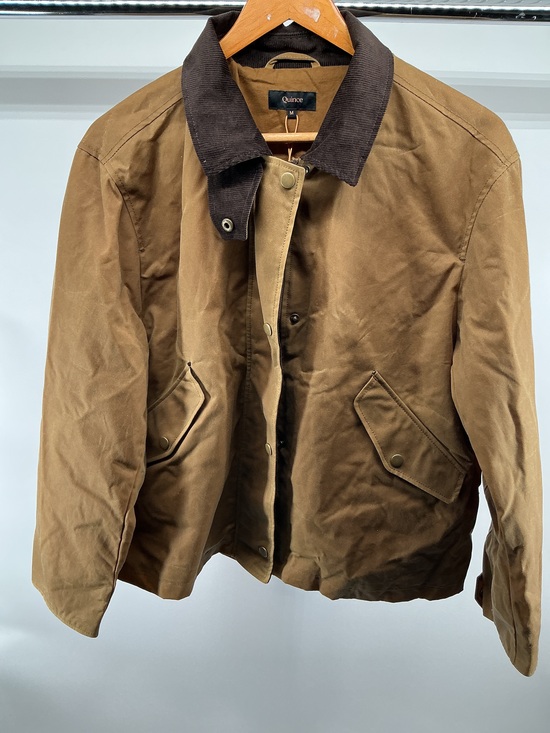 Quince Jackets & Blazers - Organic Waxed Cotton Cropped Barn Jacket